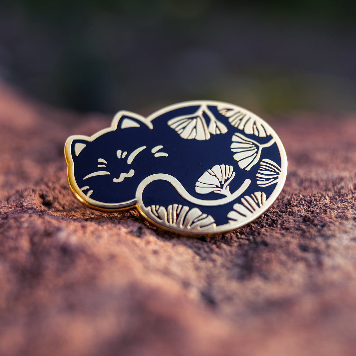 Gingko Cat Pin