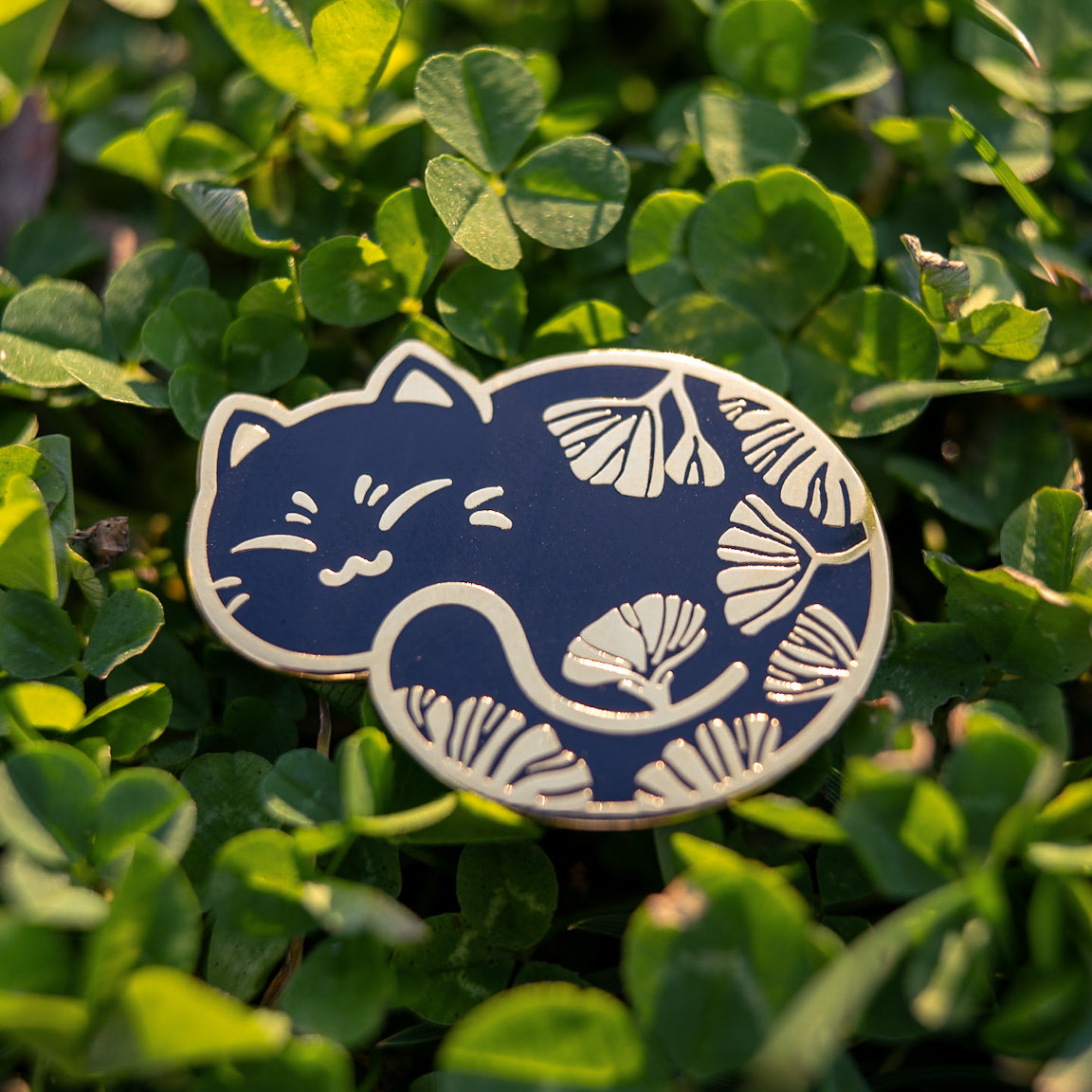 Gingko Cat Pin